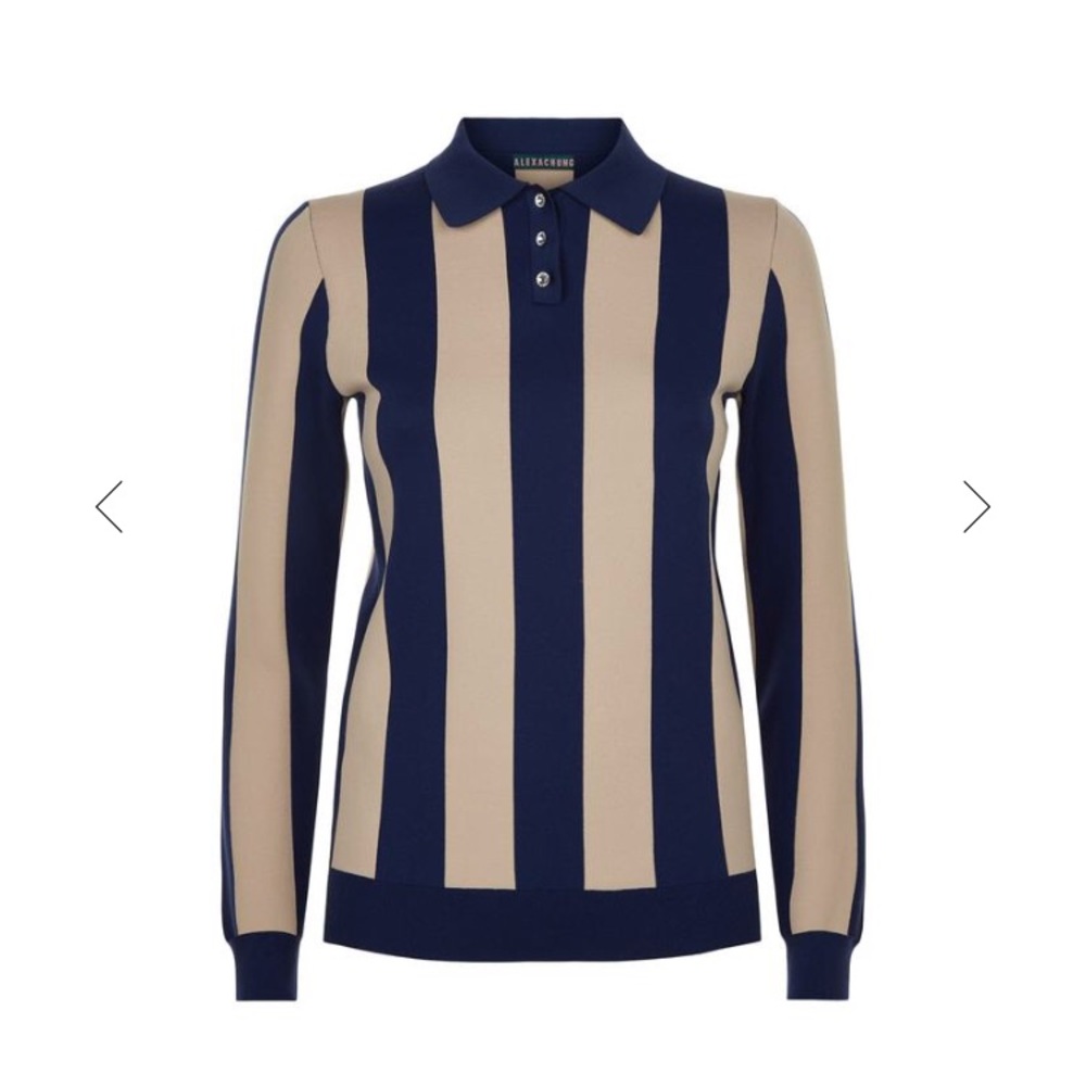Alexachung referee style polo shirt